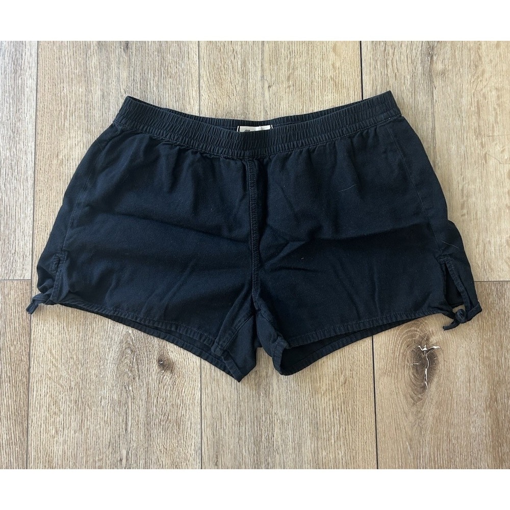 Women's Black Madewell Pull On Shorts With Side Ties